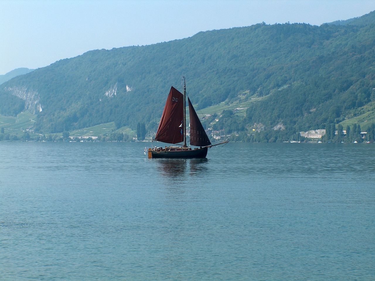 sailing vessel lake boot free photo