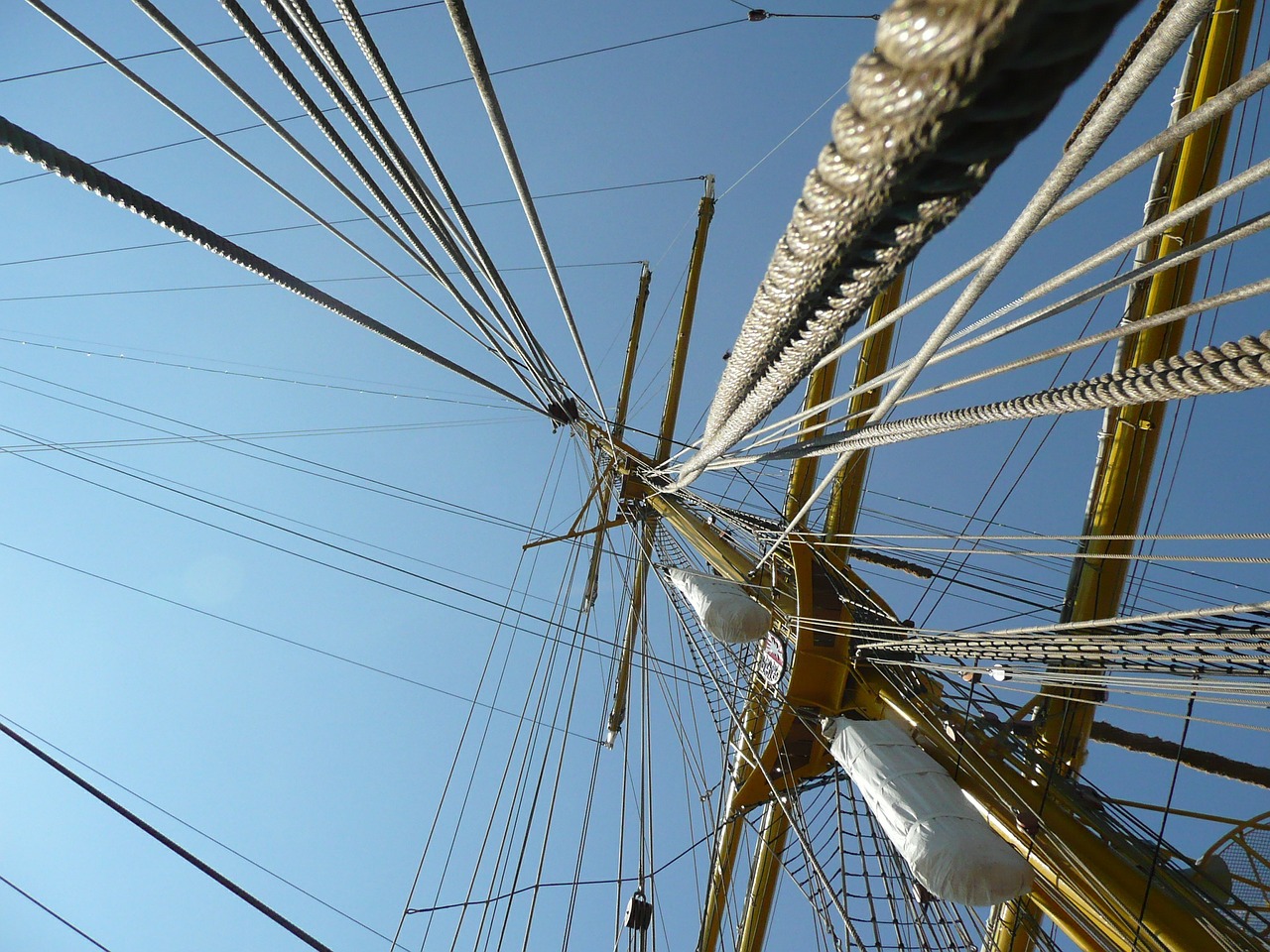 sailing vessel rigging dew free photo