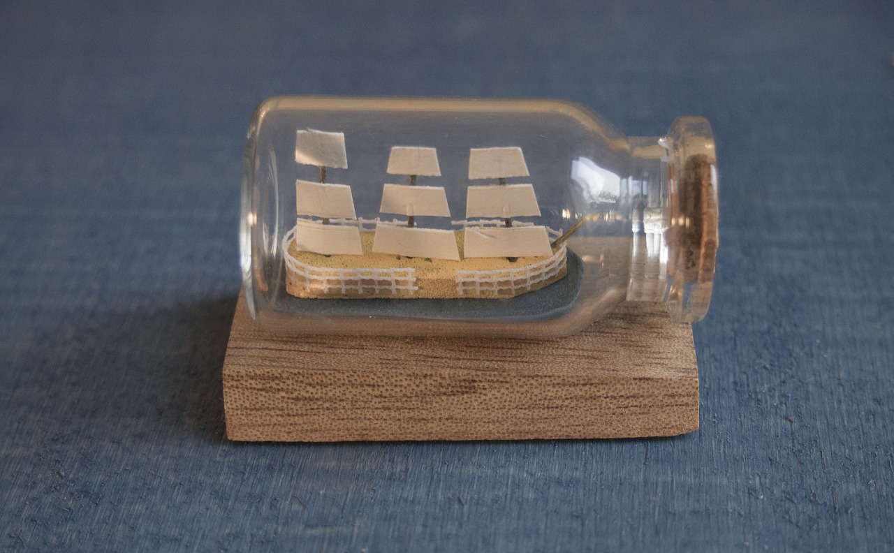 sailing vessel bottle miniature free photo