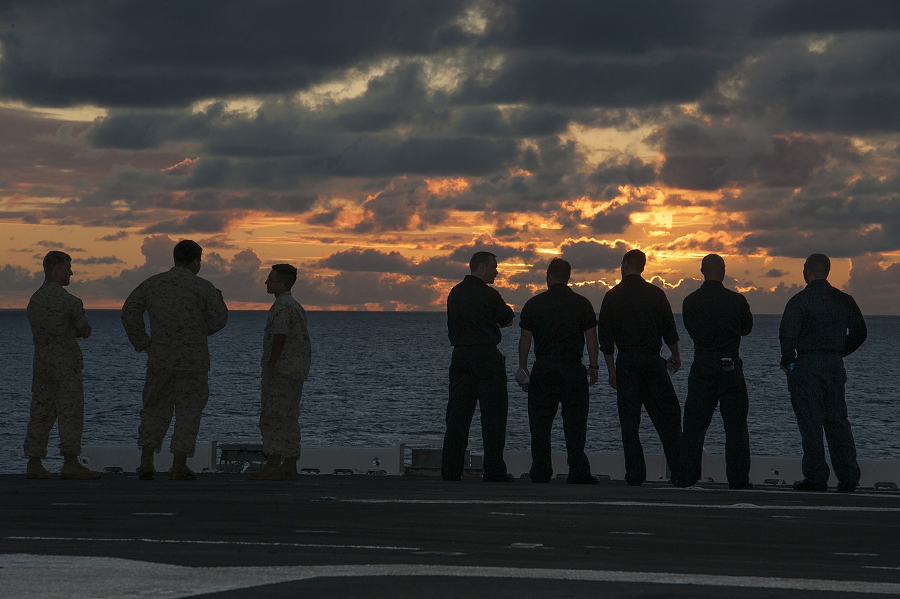 sailors aircraft carrier navy free photo