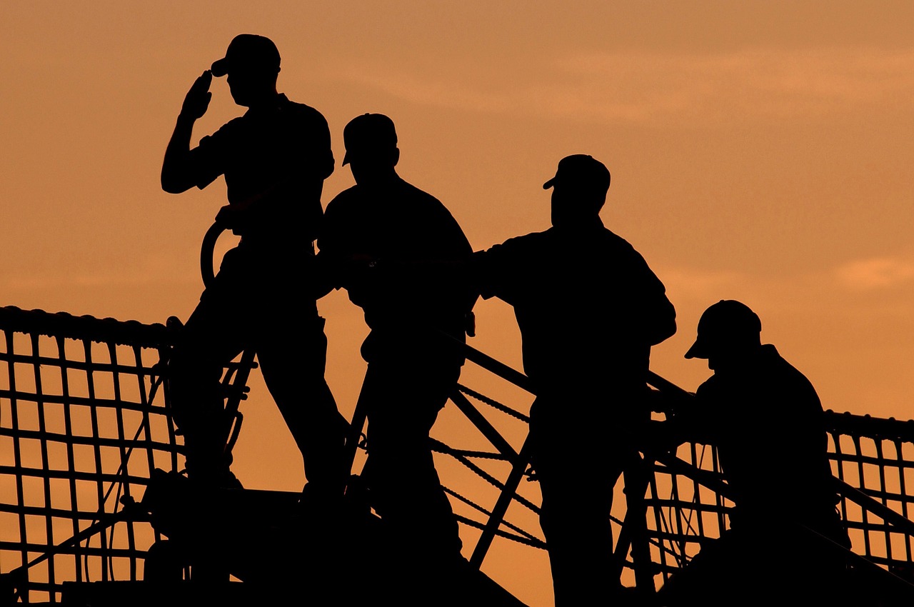 sailors board ship free photo