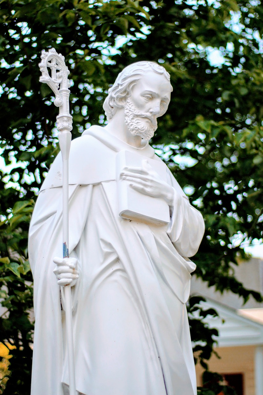 saint benedict statue catholic free photo