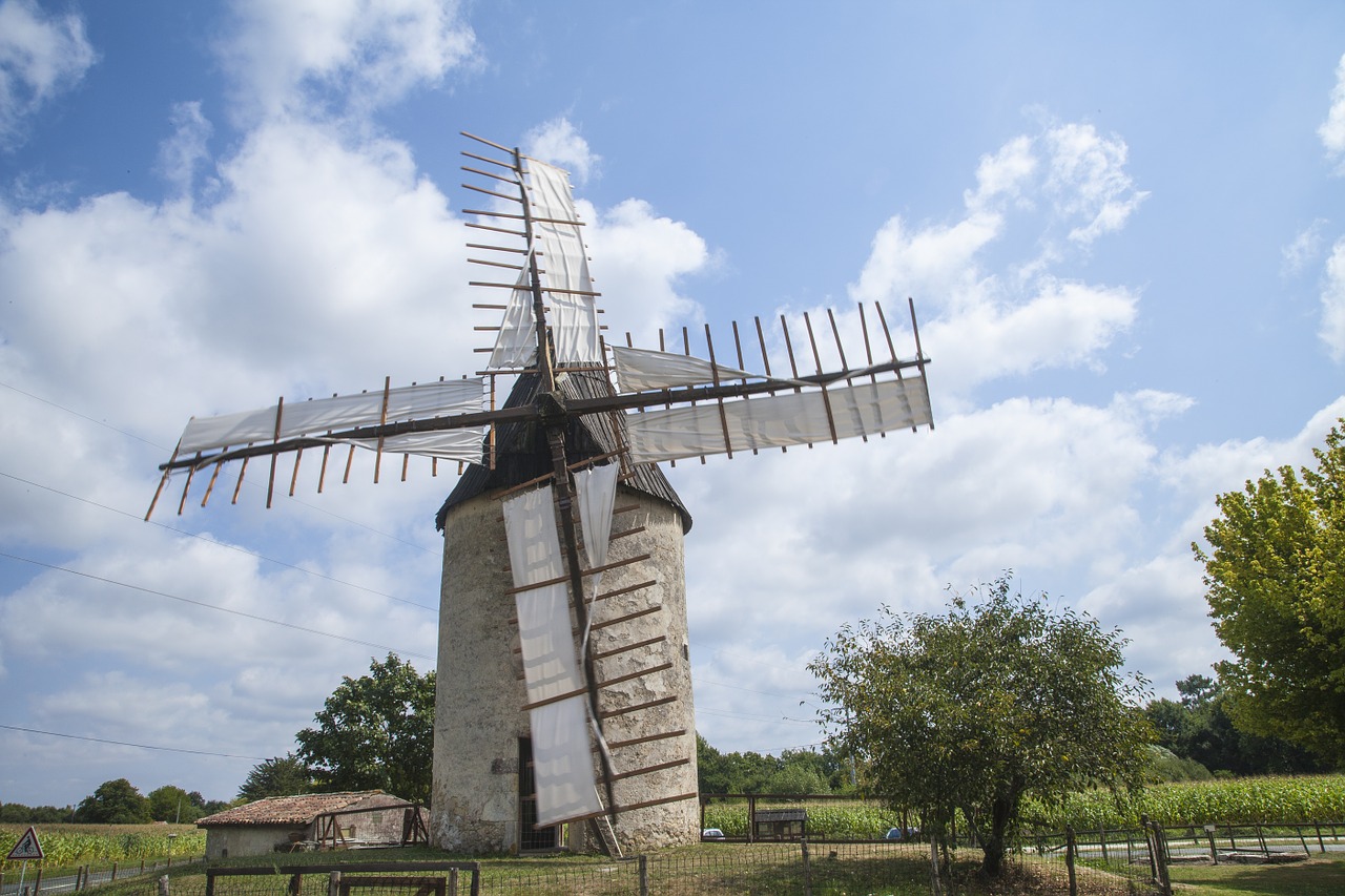 saint-emilion windmill flour free photo