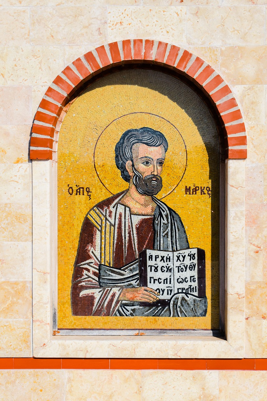 saint mark mosaic iconography free photo
