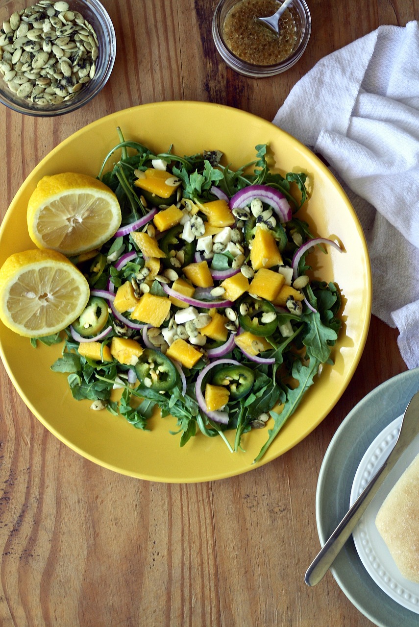 salad mango lemons free photo