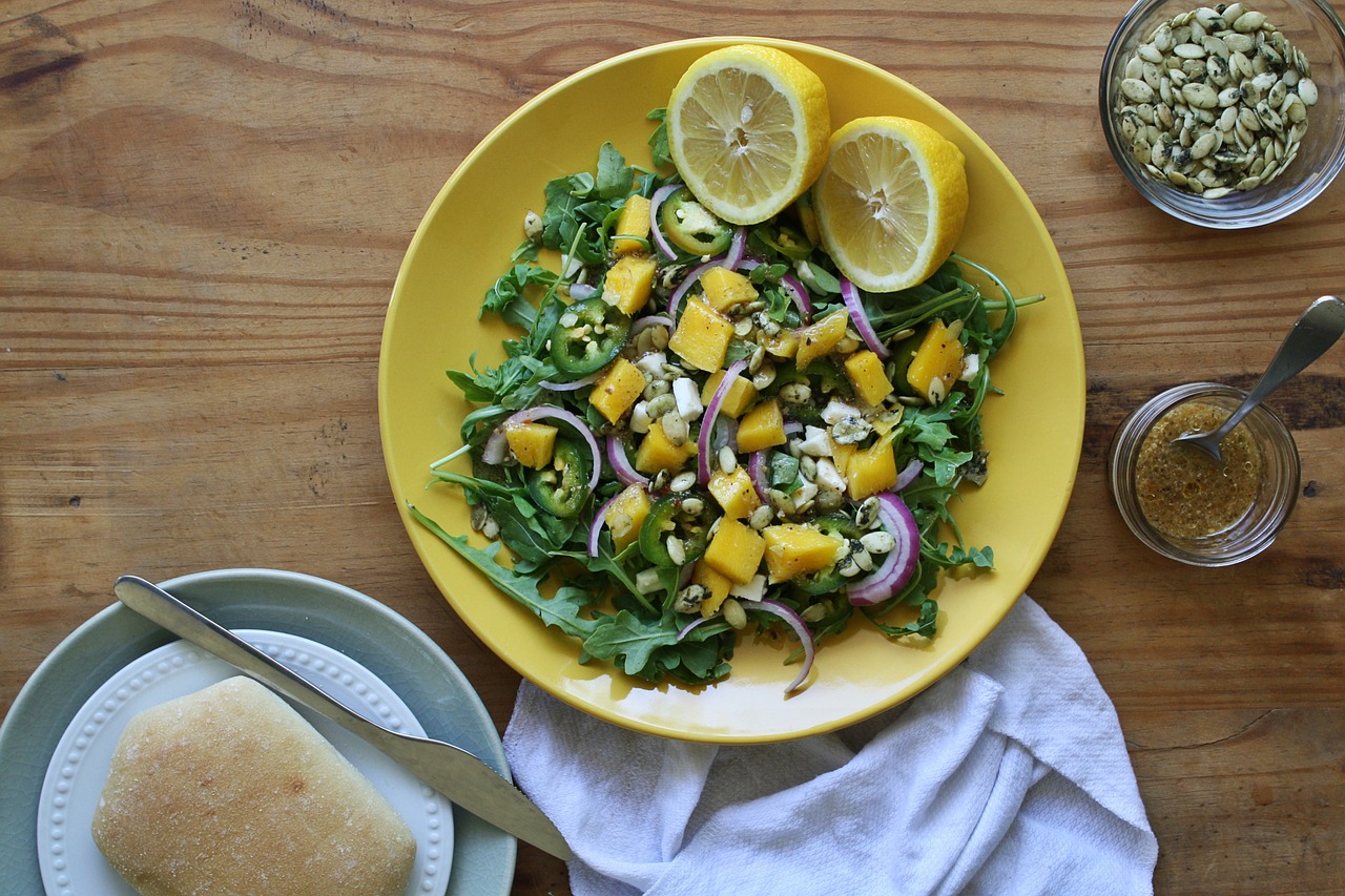 salad mango lemons free photo