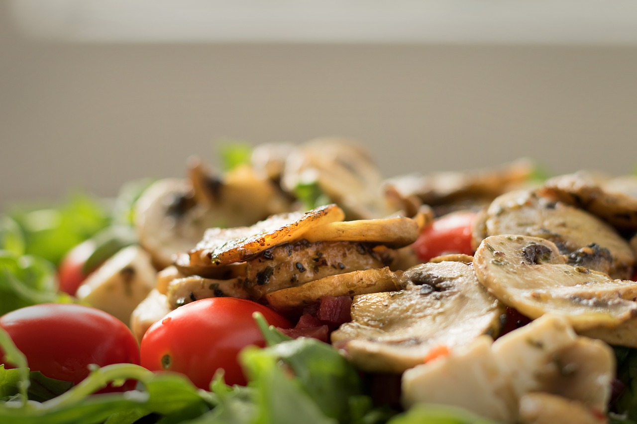 salad tomato mushrooms free photo