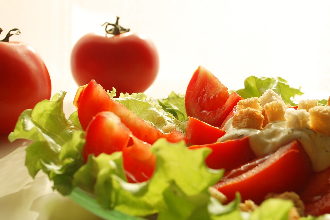 salad dish tomato free photo