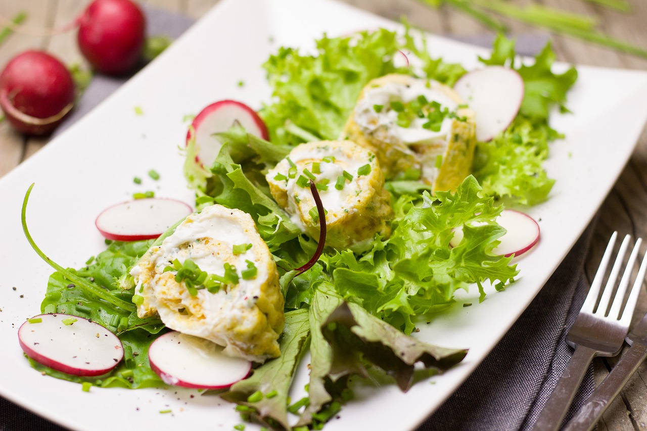 salad leaf lettuce radishes free photo