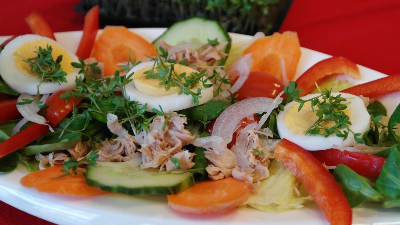 salad salad plate tuna free photo