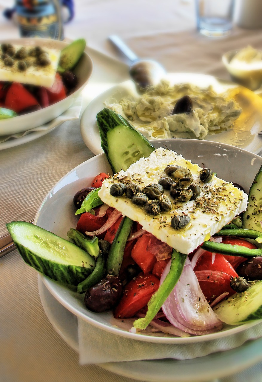 salad greek salad santorini free photo