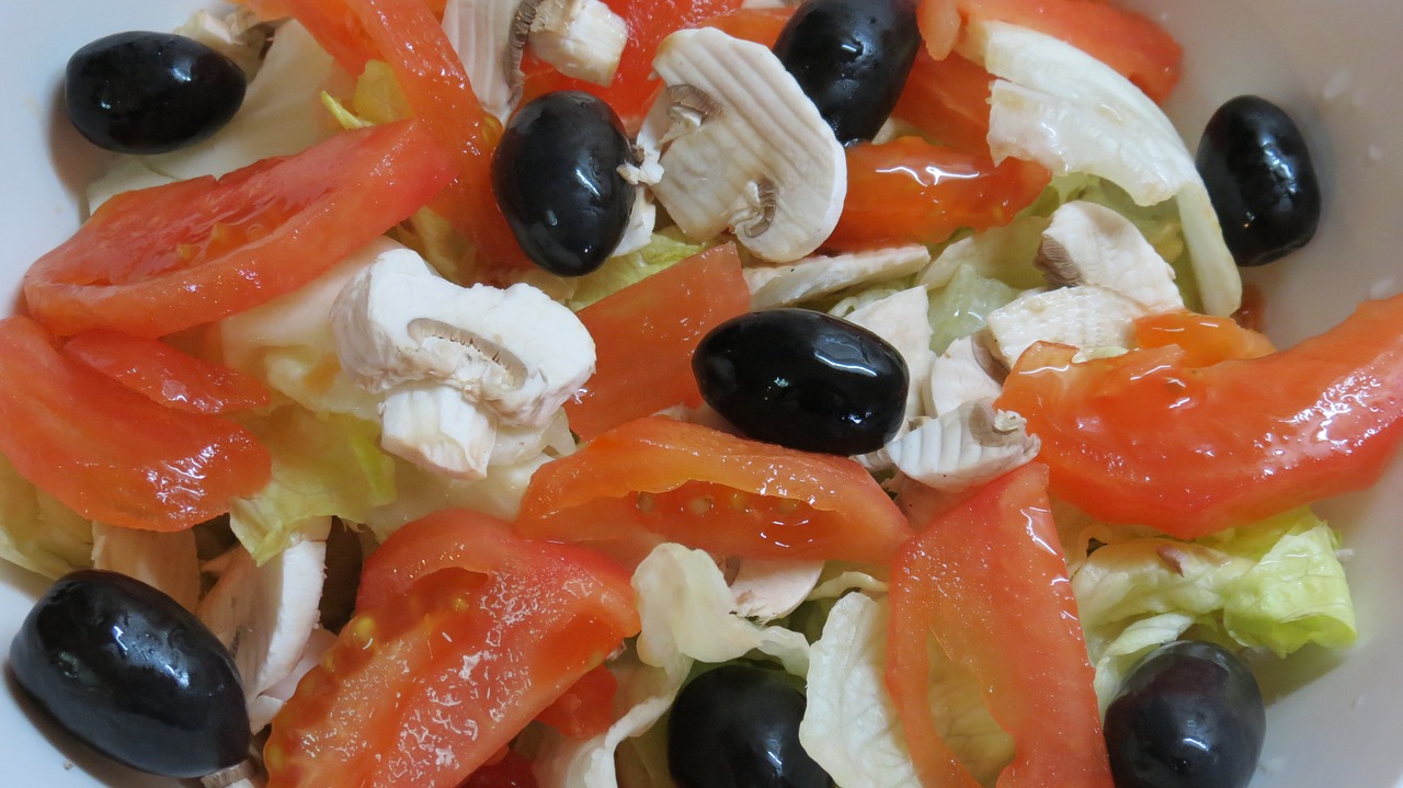 salad food olives free photo
