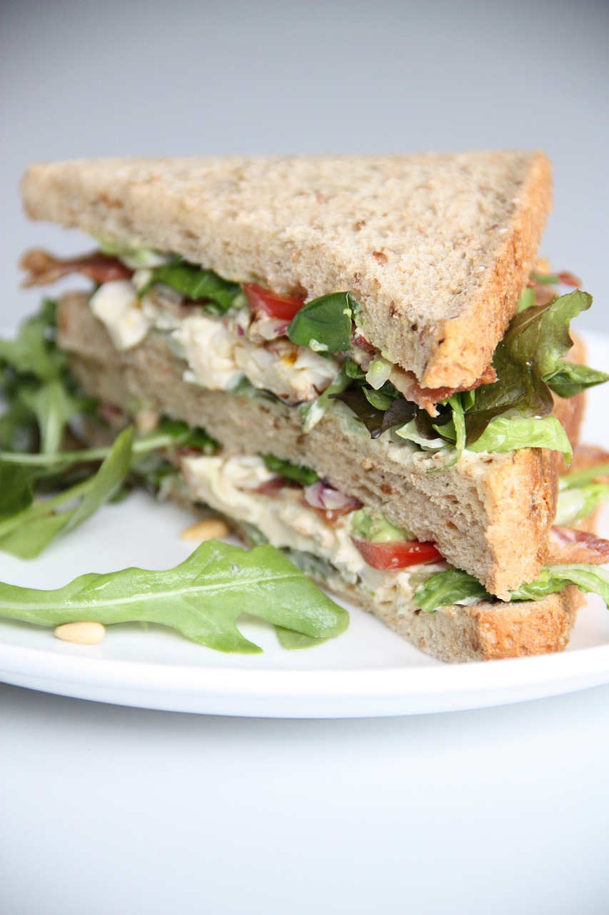 salad sandwiches lunch free photo