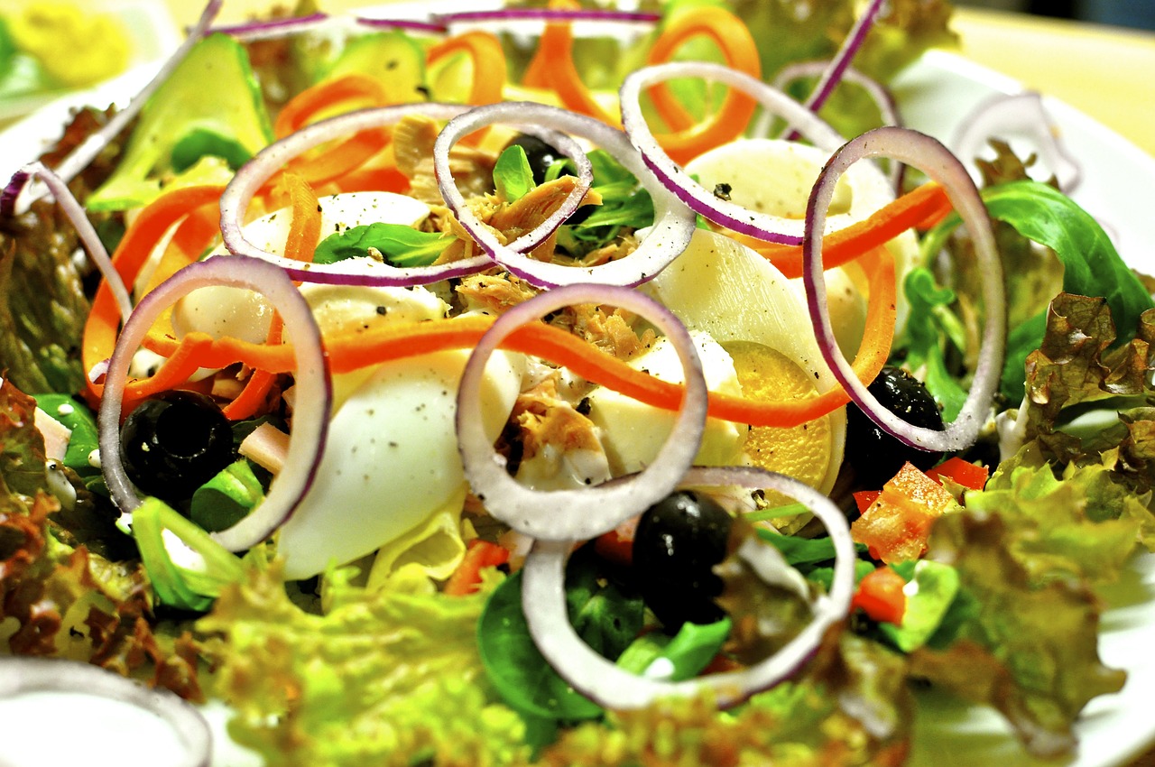 salad plate salad vitamins free photo