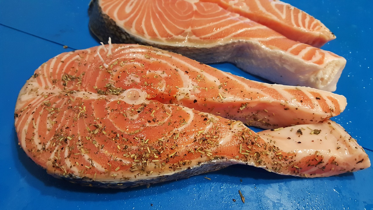 salmon steak food free photo