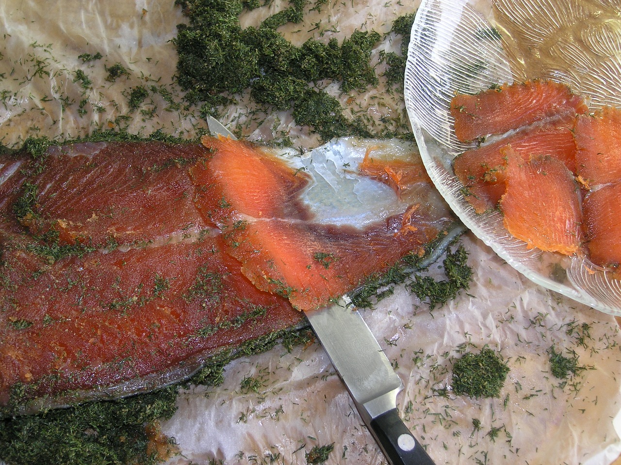 salmon gravlax fish free photo