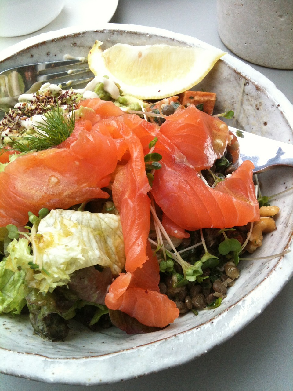 salmon salad healthy free photo