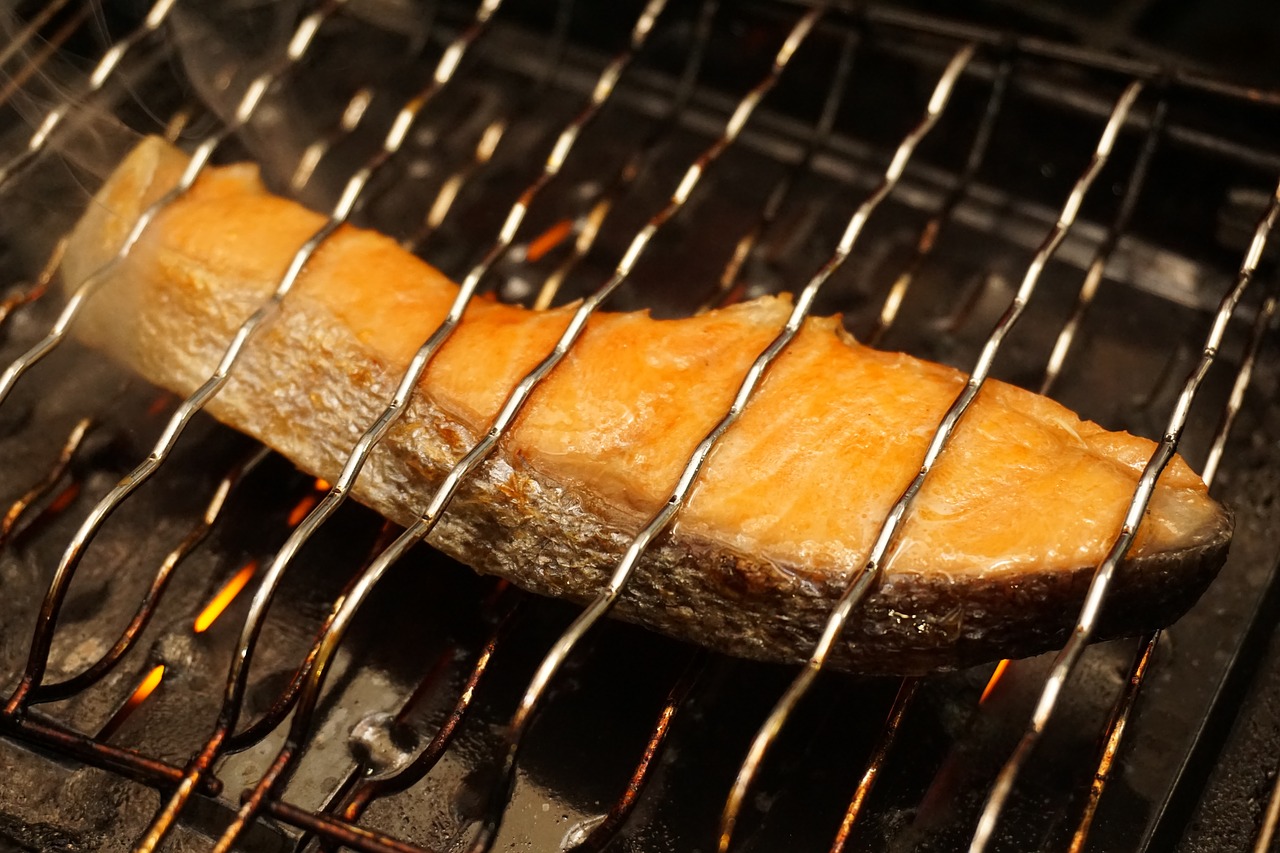 salmon grilled salmon grilled fish free photo