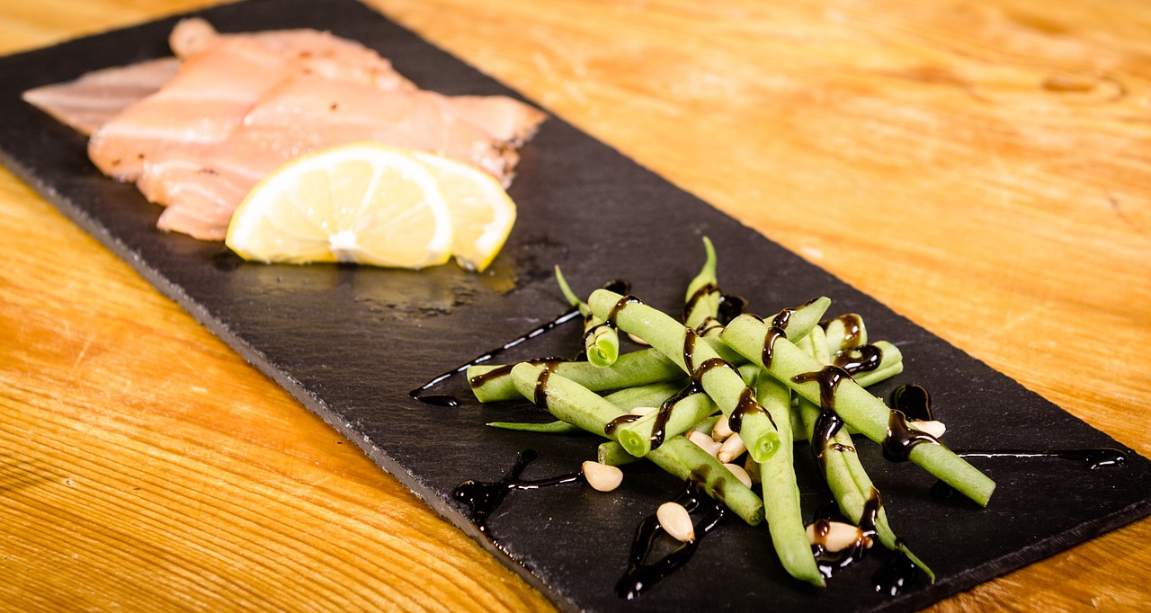 salmon beans food free photo