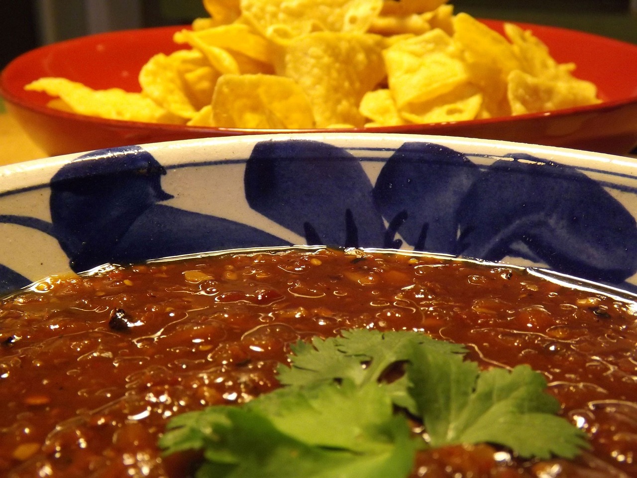 salsa salsa and chips chips free photo