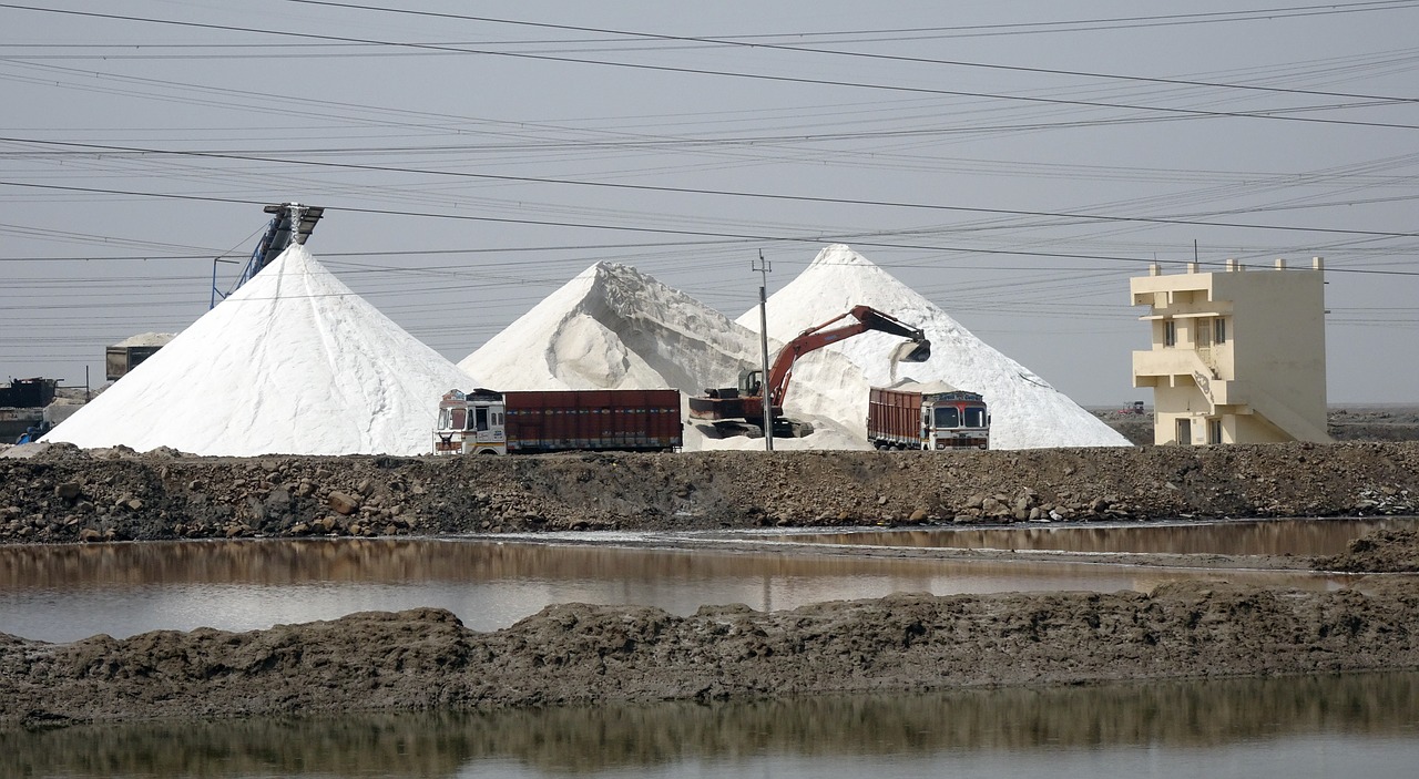 salt  production  harvesting free photo