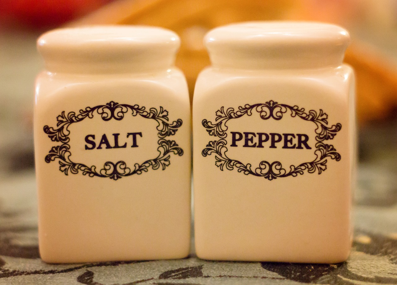 salt and pepper shakers salt free photo