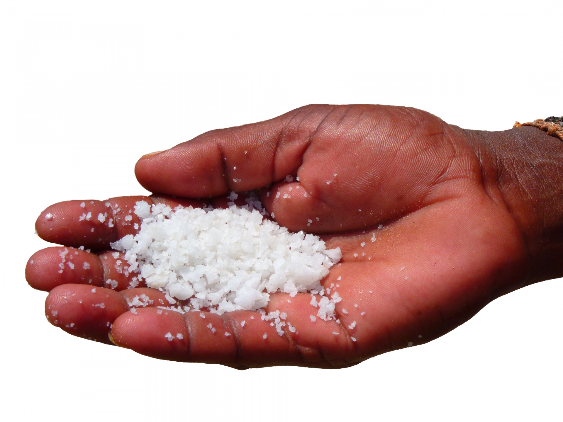 salt hand palm free photo