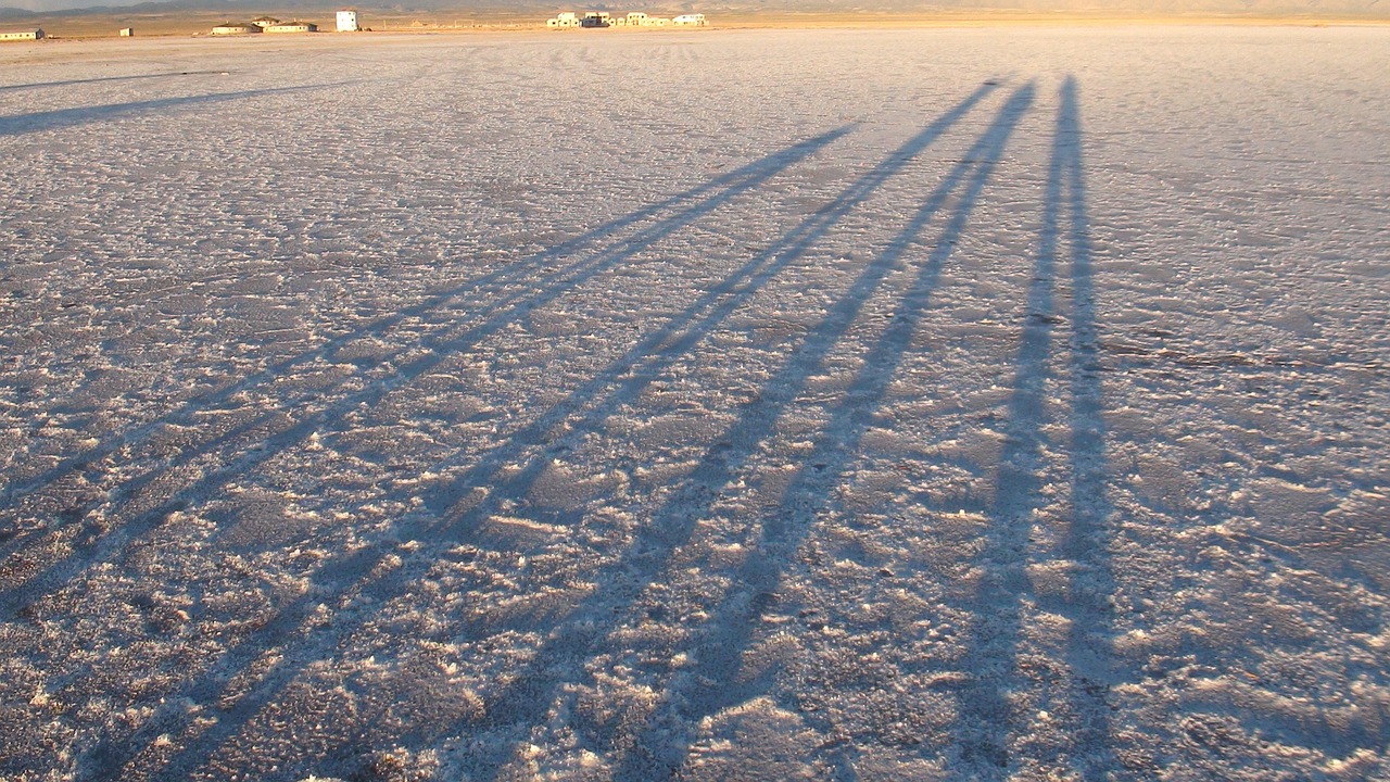 salt lake shadow bolivia free photo