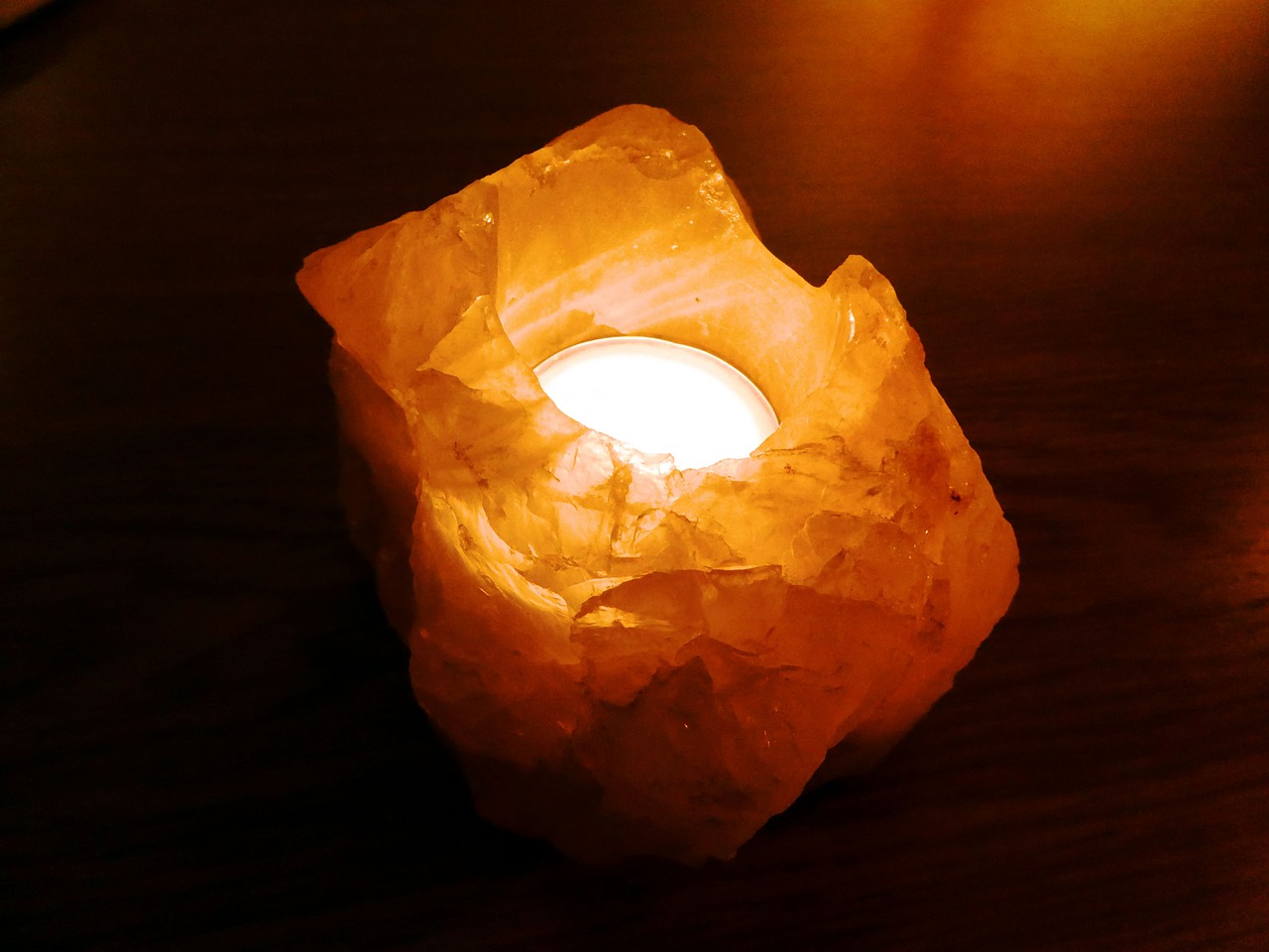 salt lamp tealight burn free photo