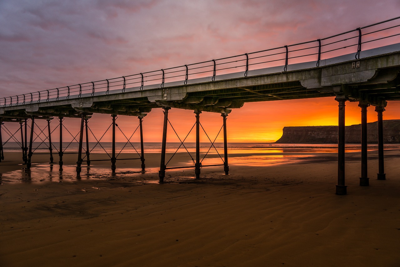 saltburn first light sunrise free photo