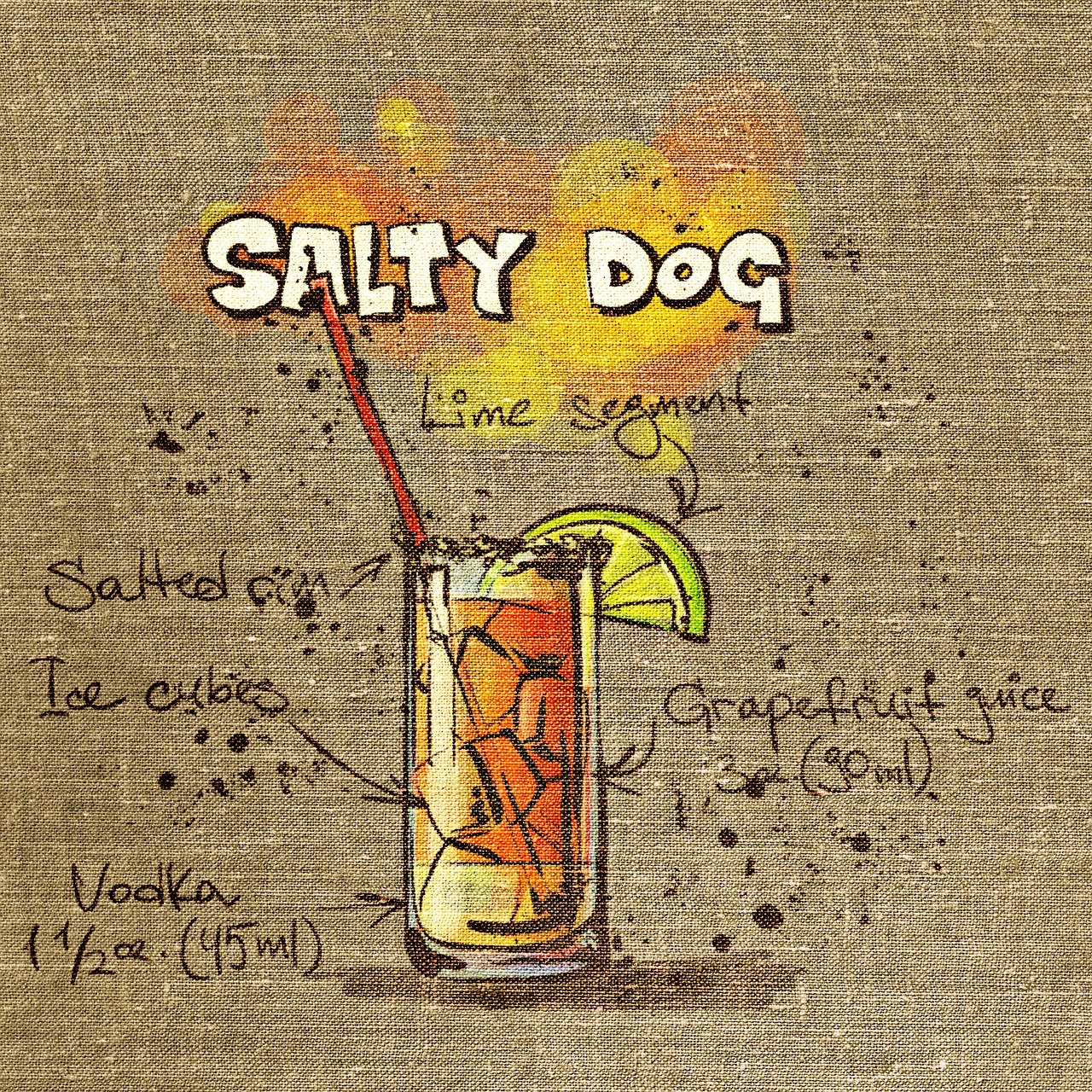 salty dog cocktail drink free photo