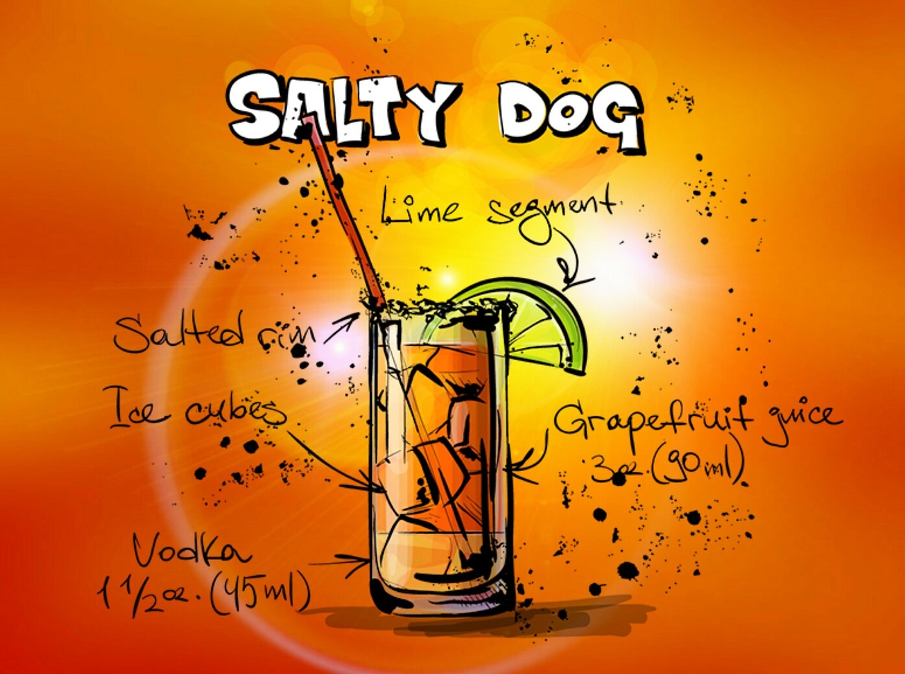 salty dog cocktail drink free photo