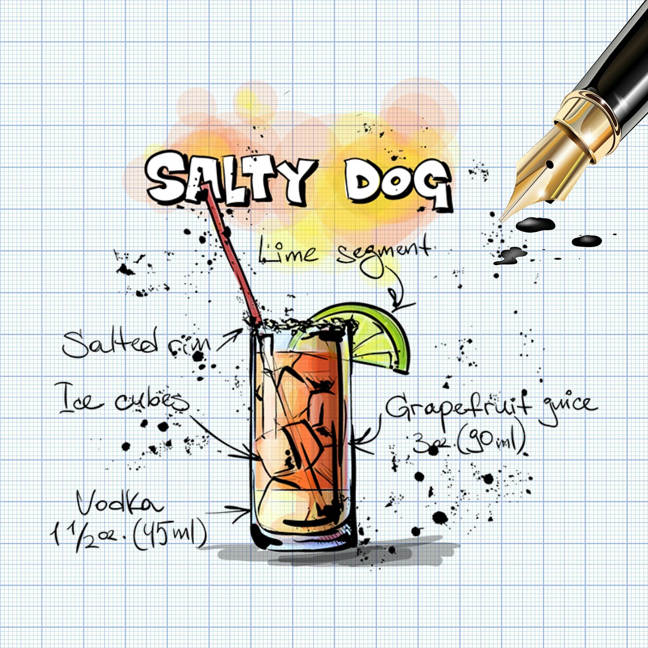 salty dog cocktail drink free photo