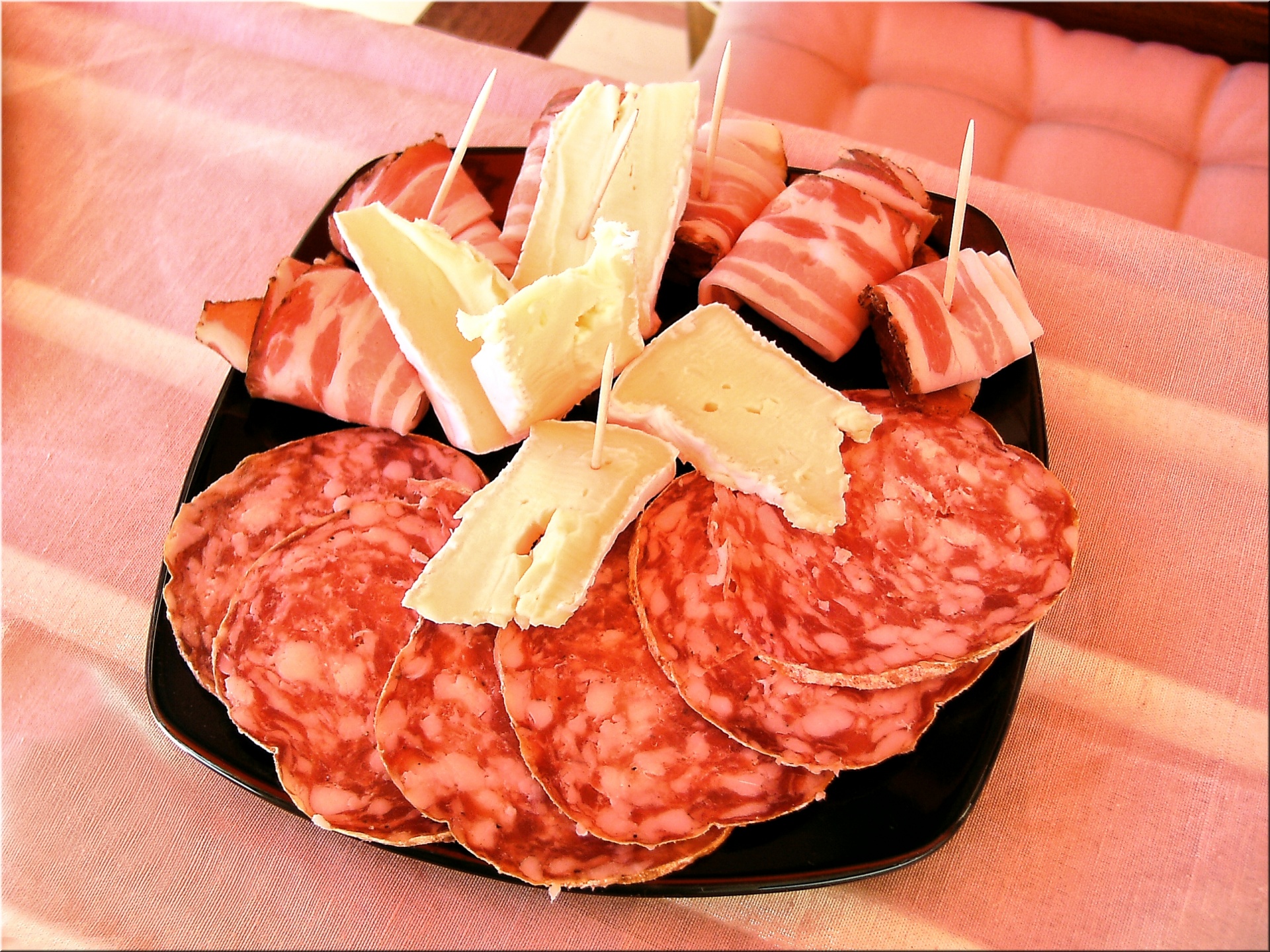salami cheese raw free photo