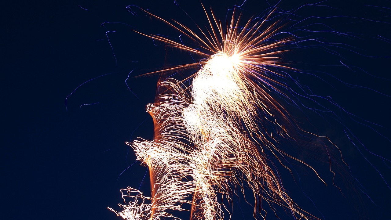 fireworks salute sky free photo