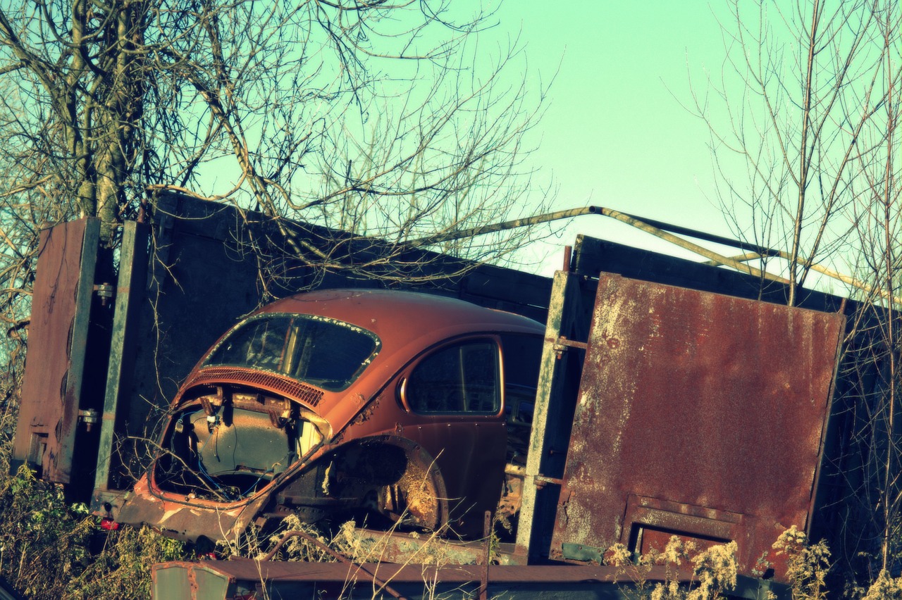 salvage yard car wreck free photo