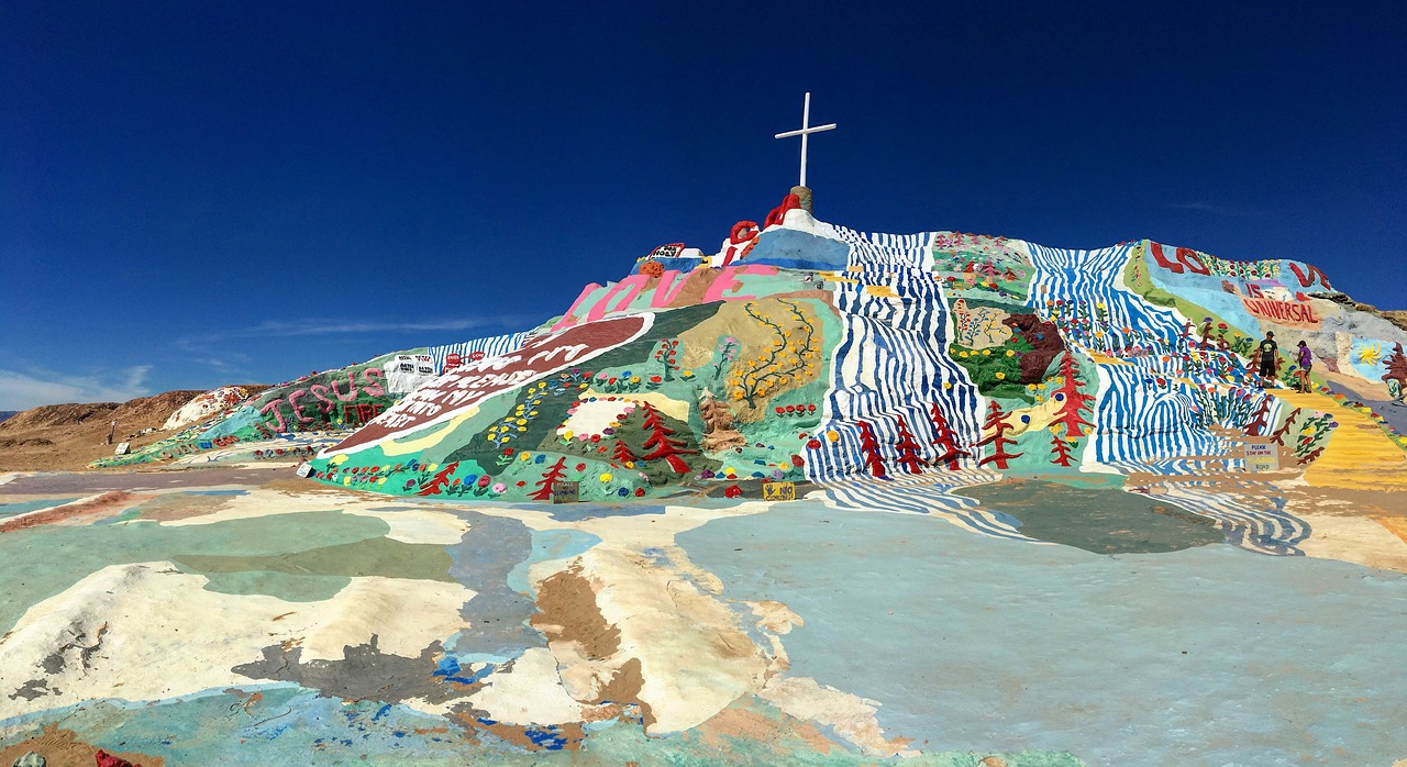 salvation mountain  california  art free photo