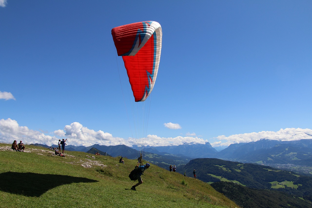 salzburg gaisberg paraglider free photo