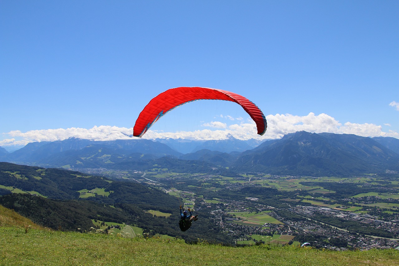 salzburg gaisberg paraglider free photo