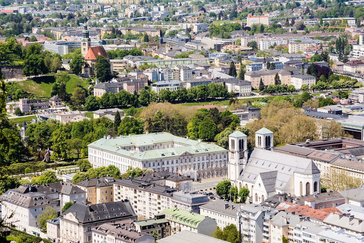 salzburg mirabell palace st andrew's church free photo