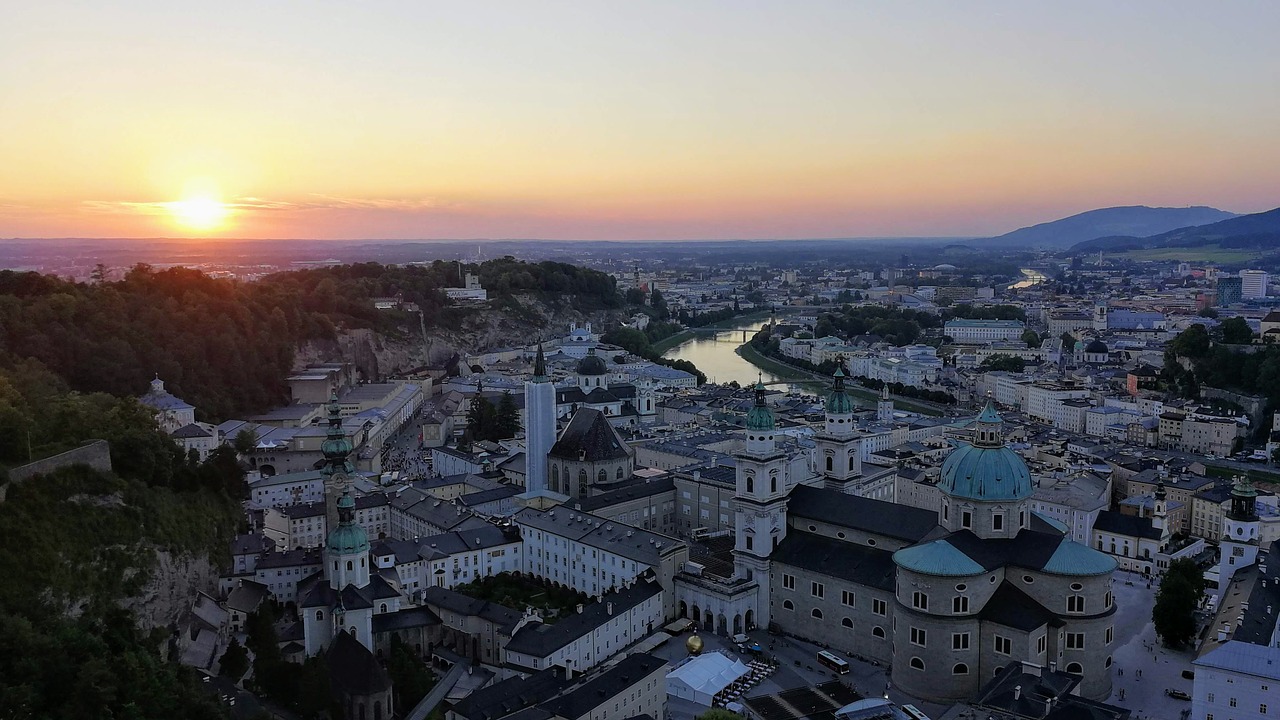 salzburg  summer  sunset free photo