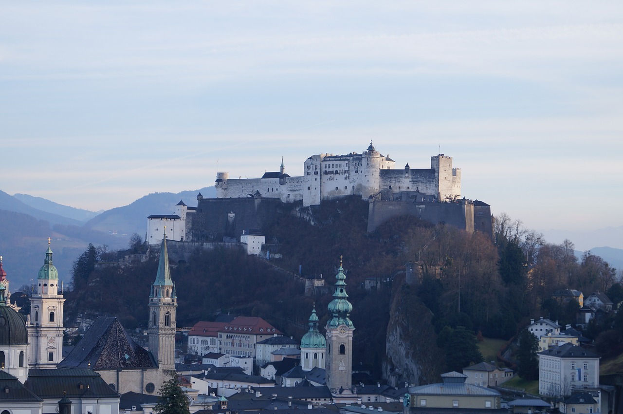 salzburg city fortress free photo