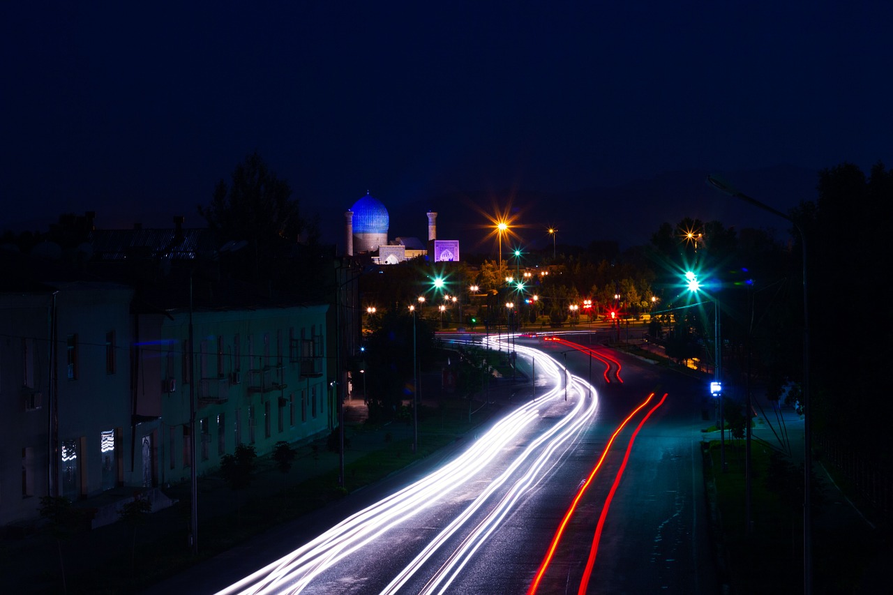 samarkand night lights free photo