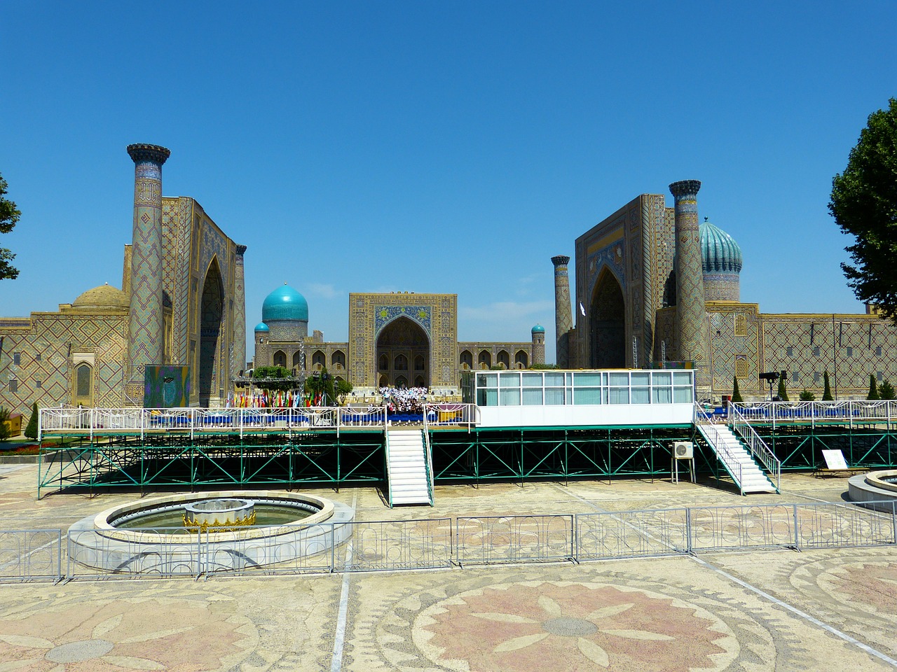 samarkand registan square uzbekistan free photo