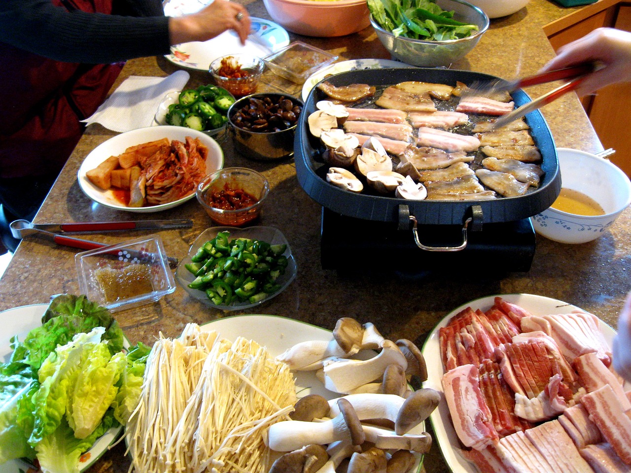 samgyeopsal pork belly korean cuisine free photo