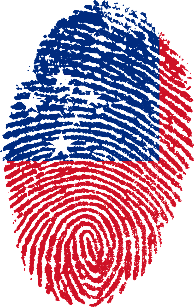 samoa flag fingerprint free photo