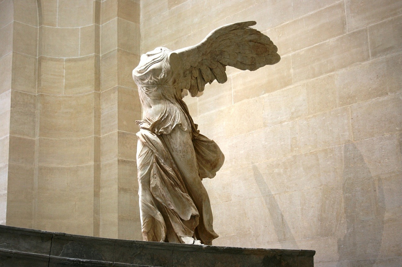 samothrace greek sculpture marble free photo