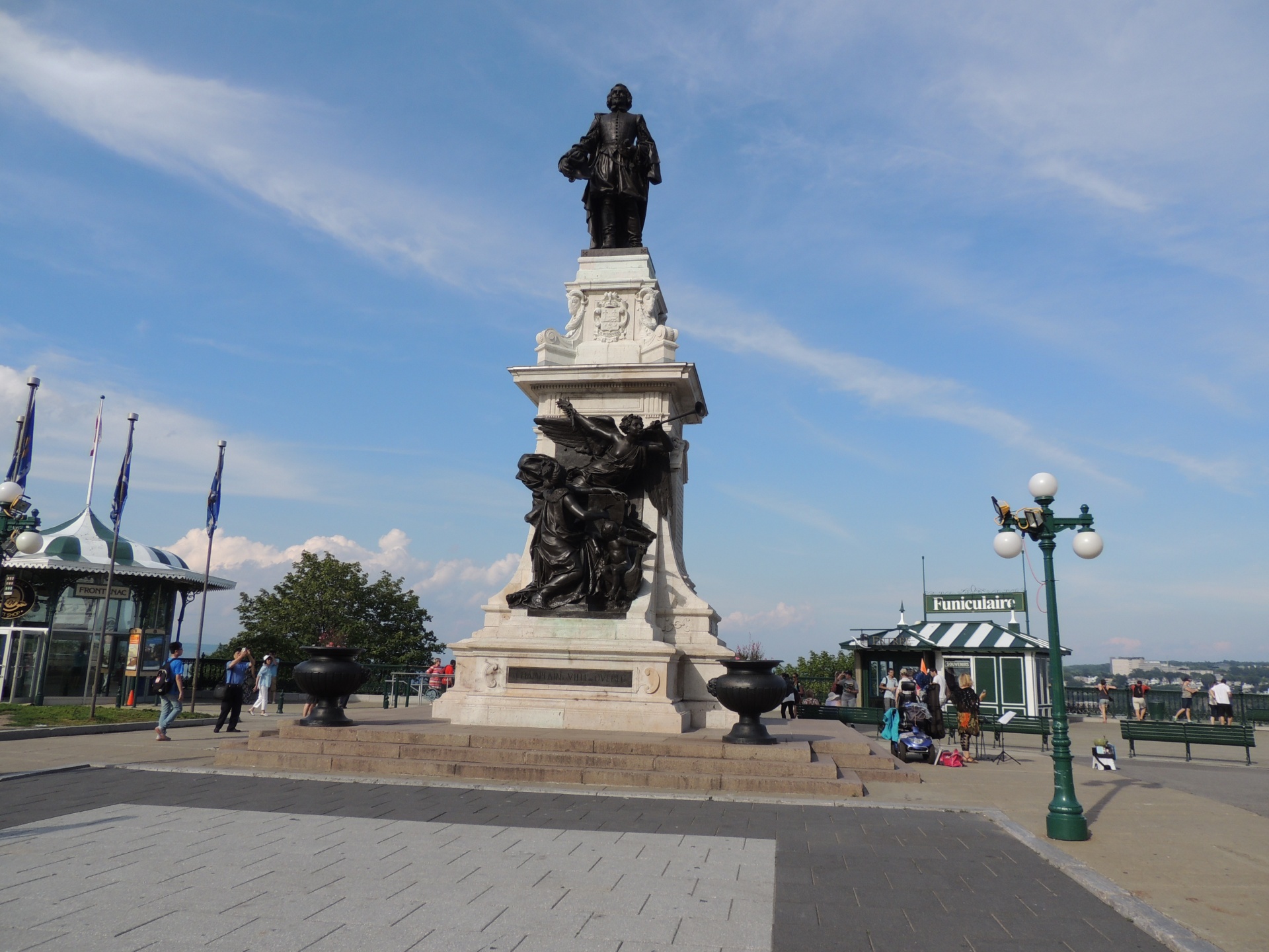 samuel de champlain statue quebec city free photo