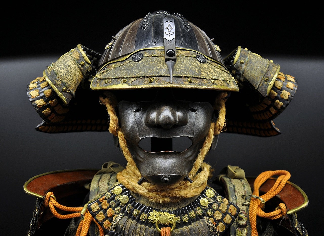 samurai suit helmet free photo