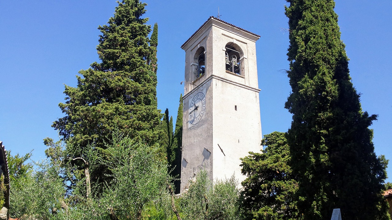 san felice del benaco church tower free photo